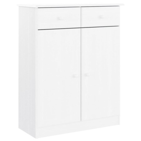 vidaXL Mueble zapatero ALTA madera maciza de pino blanco 77x35x96 cm