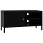 vidaXL Mueble para el televisor acero y vidrio negro 90x30x44 cm vidaXL Mueble para el televisor acero y vidrio negro 90x30x44 cm