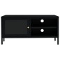 vidaXL Mueble para el televisor acero y vidrio negro 90x30x44 cm vidaXL Mueble para el televisor acero y vidrio negro 90x30x44 cm
