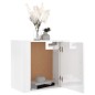 vidaXL Mesitas de noche de pared 2 uds blanco brillante 50x30x47 cm vidaXL Mesitas de noche de pared 2 uds blanco brillante 50x30x47 cm