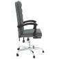 vidaXL Silla de oficina reclinable de tela gris oscuro vidaXL Silla de oficina reclinable de tela gris oscuro