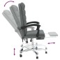 vidaXL Silla de oficina reclinable de tela gris oscuro vidaXL Silla de oficina reclinable de tela gris oscuro