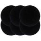 vidaXL Manteles individuales redondos 6 uds algodón negro liso 38 cm vidaXL Manteles individuales redondos 6 uds algodón negro liso 38 cm
