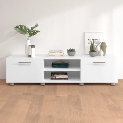 vidaXL Mueble para TV madera de ingeniería blanco 140x40x35 cm