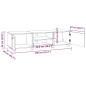 vidaXL Mueble para TV madera de ingeniería blanco 140x40x35 cm