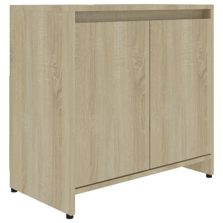 vidaXL Armario de baño madera contrachapada color roble 60x33x61 cm