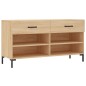 vidaXL Banco zapatero madera de ingeniería roble Sonoma 102x35x55 cm vidaXL Banco zapatero madera de ingeniería roble Sonoma 102x35x55 cm