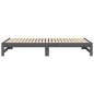 vidaXL Sofá cama extraíble madera maciza de pino gris 2x(80x200) cm