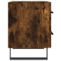 vidaXL Mesita noche 2 uds madera ingeniería roble ahumado 40x35x47,5cm