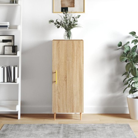 vidaXL Aparador madera contrachapada color roble Sonoma 34,5x34x90 cm