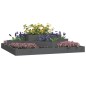 vidaXL Jardinera de madera maciza de pino gris 112x112x27 cm vidaXL Jardinera de madera maciza de pino gris 112x112x27 cm