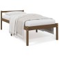 vidaXL Cama personas mayores madera maciza pino marrón miel 100x200 cm vidaXL Cama personas mayores madera maciza pino marrón miel 100x200 cm