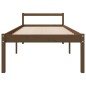 vidaXL Cama personas mayores madera maciza pino marrón miel 100x200 cm vidaXL Cama personas mayores madera maciza pino marrón miel 100x200 cm