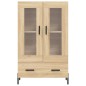 vidaXL Aparador alto madera de ingeniería roble Sonoma 69,5x31x115 cm vidaXL Aparador alto madera de ingeniería roble Sonoma 69,5x31x115 cm
