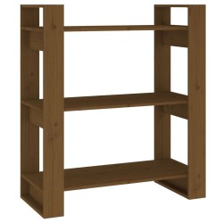 vidaXL Estantería/divisor de espacios pino marrón miel 80x35x91 cm