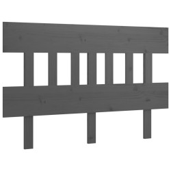 vidaXL Cabecero de cama madera maciza de pino gris 203,5x3x81 cm