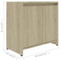 vidaXL Armario de baño madera contrachapada color roble 60x33x61 cm vidaXL Armario de baño madera contrachapada color roble 60x33x61 cm