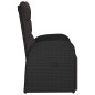 vidaXL Sillones de jardín reclinables con cojines 2 uds ratán PE negro vidaXL Sillones de jardín reclinables con cojines 2 uds ratán PE negro