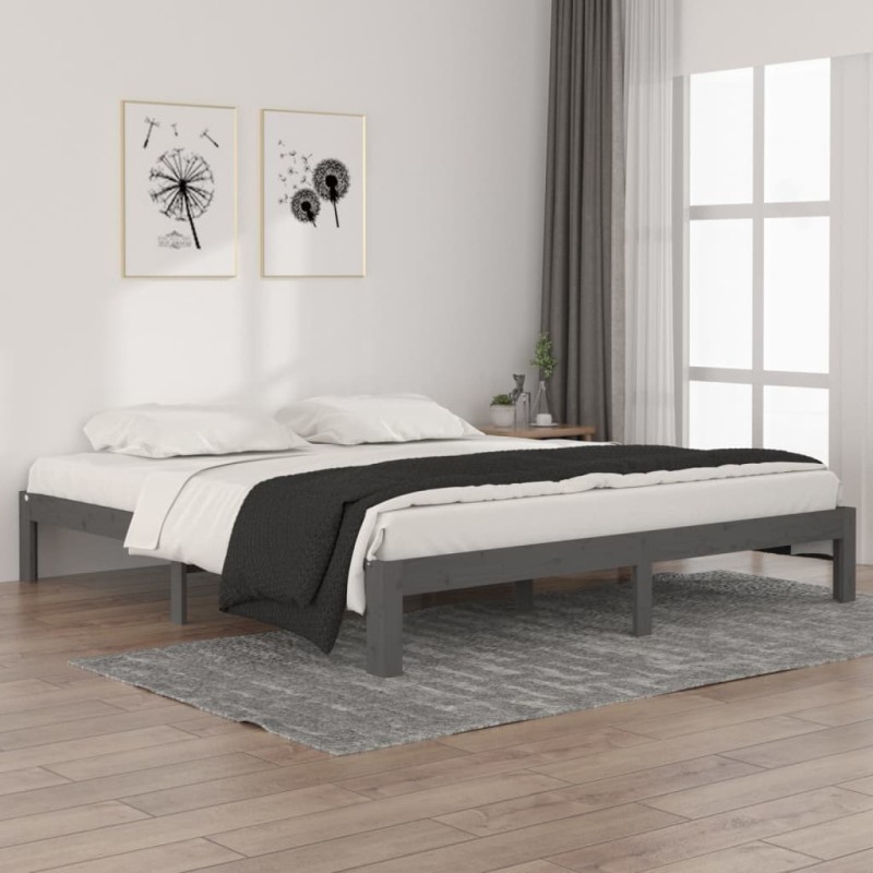 vidaXL Estructura de cama madera maciza Super King 180x200 cm vidaXL Estructura de cama madera maciza Super King 180x200 cm