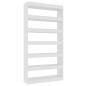vidaXL Estantería madera contrachapada blanco brillo 100x30x198 cm vidaXL Estantería madera contrachapada blanco brillo 100x30x198 cm