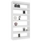 vidaXL Estantería madera contrachapada blanco brillo 100x30x198 cm vidaXL Estantería madera contrachapada blanco brillo 100x30x198 cm