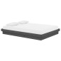 vidaXL Estructura de cama matrimonial madera maciza gris 135x190cm vidaXL Estructura de cama matrimonial madera maciza gris 135x190cm