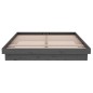 vidaXL Estructura de cama matrimonial madera maciza gris 135x190cm vidaXL Estructura de cama matrimonial madera maciza gris 135x190cm