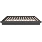 vidaXL Estructura de cama matrimonial madera maciza gris 135x190cm vidaXL Estructura de cama matrimonial madera maciza gris 135x190cm