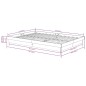 vidaXL Estructura de cama matrimonial madera maciza gris 135x190cm vidaXL Estructura de cama matrimonial madera maciza gris 135x190cm