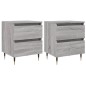 vidaXL Mesita de noche 2 uds madera ingeniería gris Sonoma 40x35x50 cm vidaXL Mesita de noche 2 uds madera ingeniería gris Sonoma 40x35x50 cm