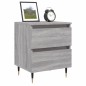 vidaXL Mesita de noche 2 uds madera ingeniería gris Sonoma 40x35x50 cm vidaXL Mesita de noche 2 uds madera ingeniería gris Sonoma 40x35x50 cm