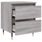 vidaXL Mesita de noche 2 uds madera ingeniería gris Sonoma 40x35x50 cm vidaXL Mesita de noche 2 uds madera ingeniería gris Sonoma 40x35x50 cm