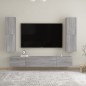 vidaXL Muebles para TV de pared 2 uds gris Sonoma 30,5x30x110 cm vidaXL Muebles para TV de pared 2 uds gris Sonoma 30,5x30x110 cm