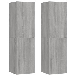 vidaXL Muebles para TV de pared 2 uds gris Sonoma 30,5x30x110 cm