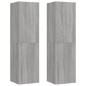 vidaXL Muebles para TV de pared 2 uds gris Sonoma 30,5x30x110 cm vidaXL Muebles para TV de pared 2 uds gris Sonoma 30,5x30x110 cm