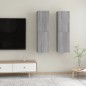 vidaXL Muebles para TV de pared 2 uds gris Sonoma 30,5x30x110 cm vidaXL Muebles para TV de pared 2 uds gris Sonoma 30,5x30x110 cm