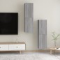 vidaXL Muebles para TV de pared 2 uds gris Sonoma 30,5x30x110 cm vidaXL Muebles para TV de pared 2 uds gris Sonoma 30,5x30x110 cm