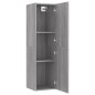 vidaXL Muebles para TV de pared 2 uds gris Sonoma 30,5x30x110 cm vidaXL Muebles para TV de pared 2 uds gris Sonoma 30,5x30x110 cm