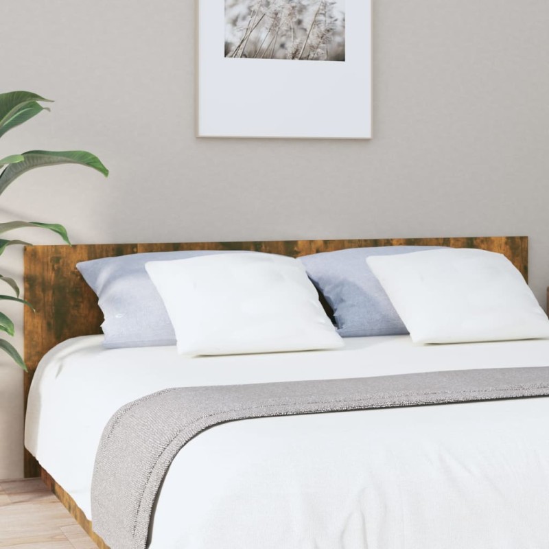 vidaXL Cabecero cama madera contrachapada roble ahumado 200x1,5x80 cm vidaXL Cabecero cama madera contrachapada roble ahumado 200x1,5x80 cm