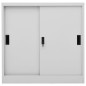 vidaXL Armario de oficina puerta corredera acero gris claro 90x40x90cm