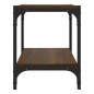 vidaXL Mueble para TV contrachapada y acero roble marrón 40x33x41 cm vidaXL Mueble para TV contrachapada y acero roble marrón 40x33x41 cm