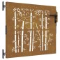 vidaXL Puerta de jardín acero corten diseño bambú 85x100 cm vidaXL Puerta de jardín acero corten diseño bambú 85x100 cm