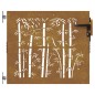 vidaXL Puerta de jardín acero corten diseño bambú 85x100 cm vidaXL Puerta de jardín acero corten diseño bambú 85x100 cm
