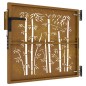 vidaXL Puerta de jardín acero corten diseño bambú 85x100 cm vidaXL Puerta de jardín acero corten diseño bambú 85x100 cm