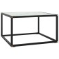 vidaXL Mesa de centro negra con vidrio de mármol blanco 60x60x35 cm vidaXL Mesa de centro negra con vidrio de mármol blanco 60x60x35 cm