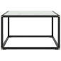 vidaXL Mesa de centro negra con vidrio de mármol blanco 60x60x35 cm vidaXL Mesa de centro negra con vidrio de mármol blanco 60x60x35 cm