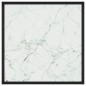 vidaXL Mesa de centro negra con vidrio de mármol blanco 60x60x35 cm vidaXL Mesa de centro negra con vidrio de mármol blanco 60x60x35 cm