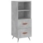 vidaXL Aparador de madera contrachapada gris hormigón 34,5x34x90 cm vidaXL Aparador de madera contrachapada gris hormigón 34,5x34x90 cm