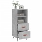 vidaXL Aparador de madera contrachapada gris hormigón 34,5x34x90 cm vidaXL Aparador de madera contrachapada gris hormigón 34,5x34x90 cm
