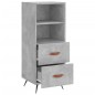 vidaXL Aparador de madera contrachapada gris hormigón 34,5x34x90 cm vidaXL Aparador de madera contrachapada gris hormigón 34,5x34x90 cm